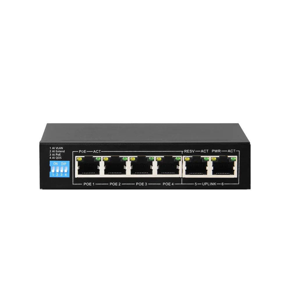 PoE коммутатор PoE-1006-4P-2S/250m